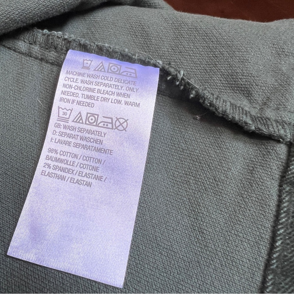 Denim & Co. Stretch Velveteen Long Jacket Dark Green medium - Picture 5 of 8
